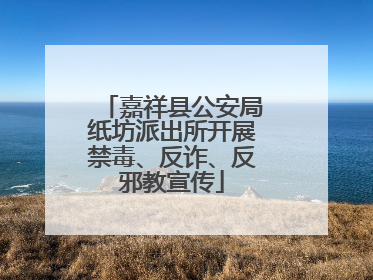 嘉祥县公安局纸坊派出所开展禁毒、反诈、反邪教宣传