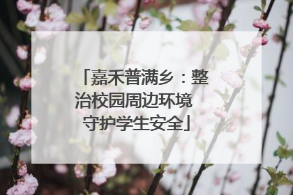 嘉禾普满乡：整治校园周边环境 守护学生安全