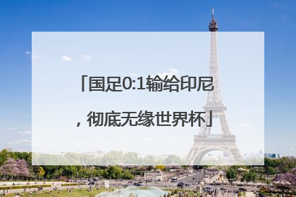 国足0:1输给印尼，彻底无缘世界杯