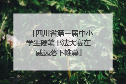四川省第三届中小学生硬笔书法大赛在威远落下帷幕