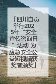 四川自贡举行2025年“安全宣传咨询日”活动 为应急安全公益短视频获奖者颁奖