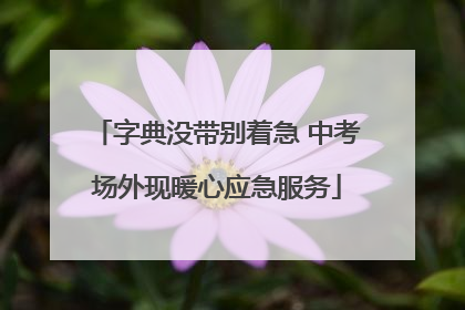 字典没带别着急 中考场外现暖心应急服务