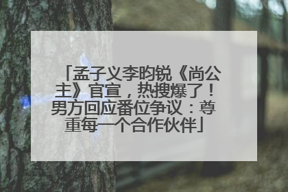 孟子义李昀锐《尚公主》官宣，热搜爆了！男方回应番位争议：尊重每一个合作伙伴