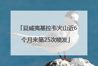 夏威夷基拉韦火山近6个月来第25次喷发