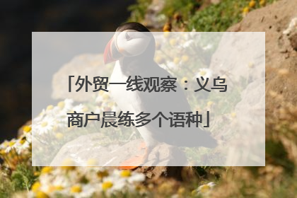 外贸一线观察：义乌商户晨练多个语种