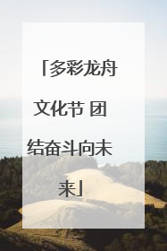 多彩龙舟文化节 团结奋斗向未来