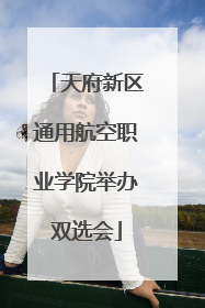 天府新区通用航空职业学院举办双选会