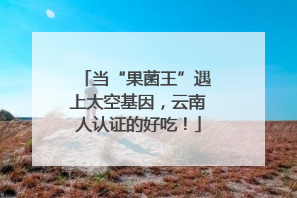 当“果菌王”遇上太空基因，云南人认证的好吃！