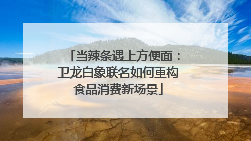 当辣条遇上方便面：卫龙白象联名如何重构食品消费新场景
