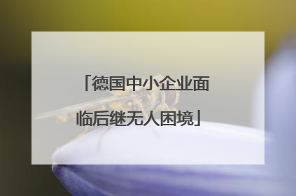 德国中小企业面临后继无人困境