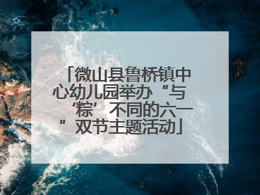微山县鲁桥镇中心幼儿园举办“与‘粽’不同的六一”双节主题活动