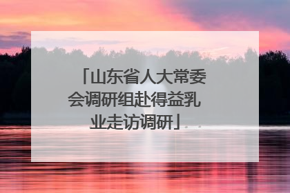 山东省人大常委会调研组赴得益乳业走访调研