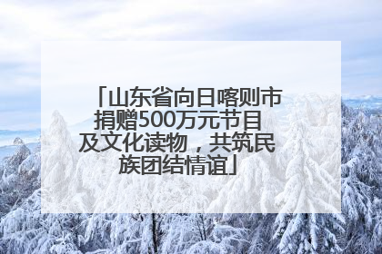 山东省向日喀则市捐赠500万元节目及文化读物，共筑民族团结情谊