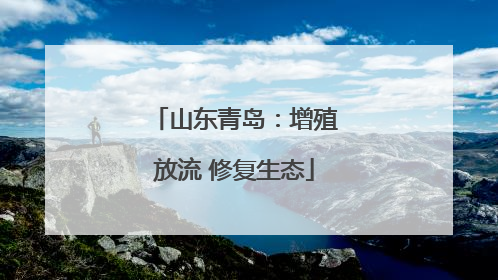 山东青岛：增殖放流 修复生态