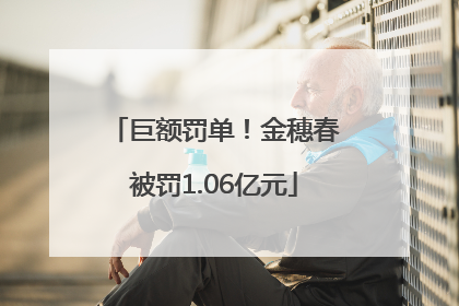 巨额罚单！金穗春被罚1.06亿元