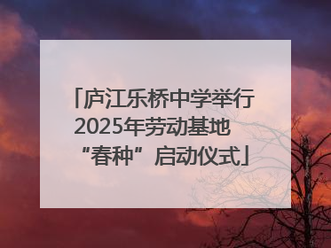 庐江乐桥中学举行2025年劳动基地“春种”启动仪式