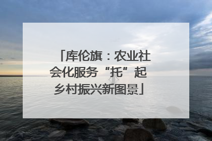 库伦旗：农业社会化服务“托”起乡村振兴新图景