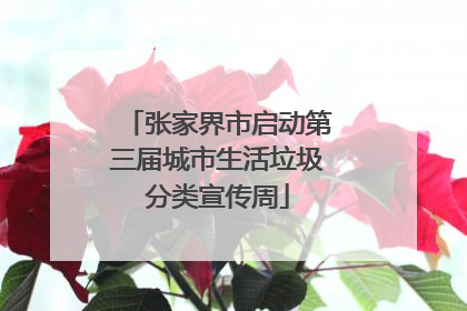张家界市启动第三届城市生活垃圾分类宣传周