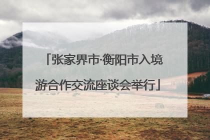 张家界市·衡阳市入境游合作交流座谈会举行