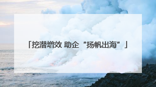 挖潜增效 助企“扬帆出海”
