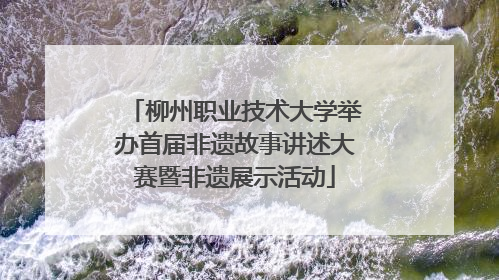 柳州职业技术大学举办首届非遗故事讲述大赛暨非遗展示活动