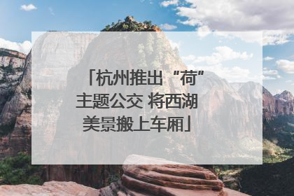 杭州推出“荷”主题公交 将西湖美景搬上车厢