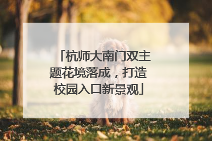 杭师大南门双主题花境落成，打造校园入口新景观
