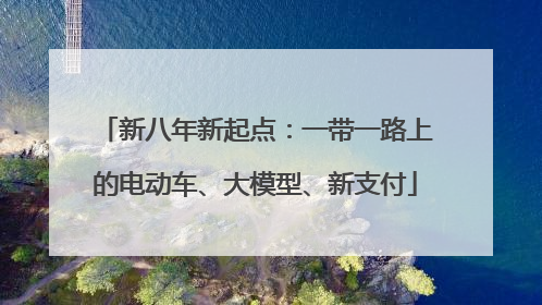 新八年新起点：一带一路上的电动车、大模型、新支付