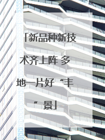 新品种新技术齐上阵 多地一片好“丰”景