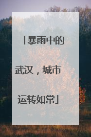 暴雨中的武汉，城市运转如常