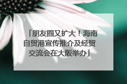 朋友圈又扩大！海南自贸港宣传推介及经贸交流会在大阪举办