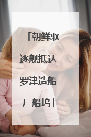朝鲜驱逐舰抵达罗津造船厂船坞