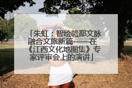 朱虹：智绘赣鄱文脉 融合文旅新篇——在《江西文化地图集》专家评审会上的演讲