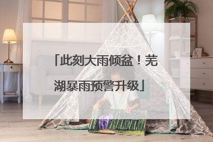 此刻大雨倾盆！芜湖暴雨预警升级