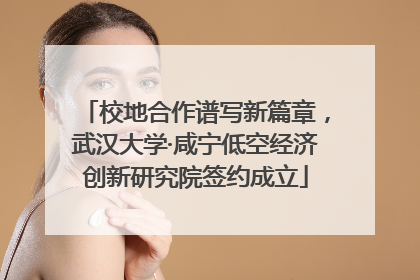 校地合作谱写新篇章，武汉大学·咸宁低空经济创新研究院签约成立
