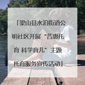 梁山县水泊街道公明社区开展“普惠托育 科学育儿”主题托育服务宣传活动