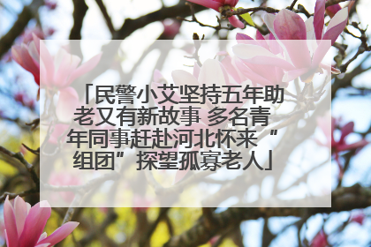 民警小艾坚持五年助老又有新故事 多名青年同事赶赴河北怀来“组团”探望孤寡老人