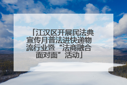 江汉区开展民法典宣传月普法进快递物流行业暨“法商融合面对面”活动