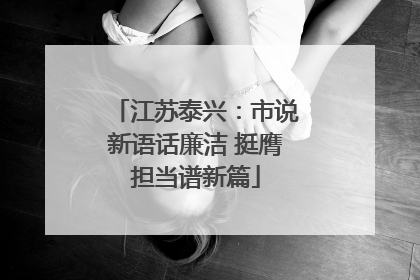 江苏泰兴：市说新语话廉洁 挺膺担当谱新篇