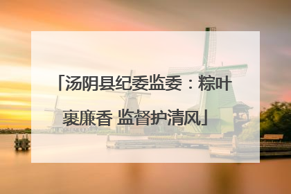 汤阴县纪委监委：粽叶裹廉香 监督护清风
