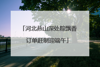 河北燕山深处粽飘香 订单赶制迎端午