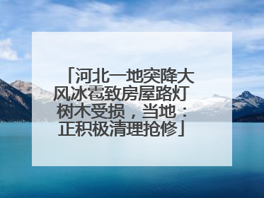 河北一地突降大风冰雹致房屋路灯树木受损，当地：正积极清理抢修