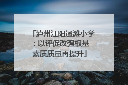 泸州江阳通滩小学：以评促改强根基 素质质量再提升