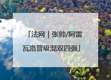 法网｜张帅/阿雷瓦洛晋级混双四强