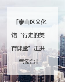 泰山区文化馆“行走的美育课堂”走进气象台
