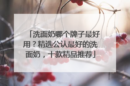 洗面奶哪个牌子最好用？精选公认最好的洗面奶，十款精品推荐