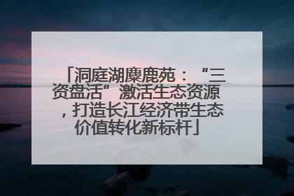 洞庭湖麋鹿苑：“三资盘活”激活生态资源，打造长江经济带生态价值转化新标杆