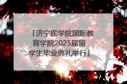 济宁医学院国际教育学院2025届留学生毕业典礼举行