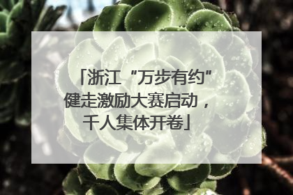 浙江“万步有约”健走激励大赛启动，千人集体开卷