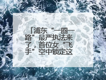 浦东“一圈一路”最严执法来了，首位女“飞手”空中锁定这些交通陋习